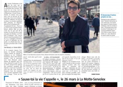 Portrait d'Antonin Verhamme dans l'Essor Savoyard