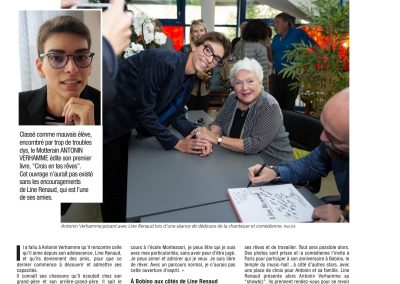 Article du Mag'Ville de Chambéry sur le livre d'Antonin Verhamme "Crois en tes rêves"